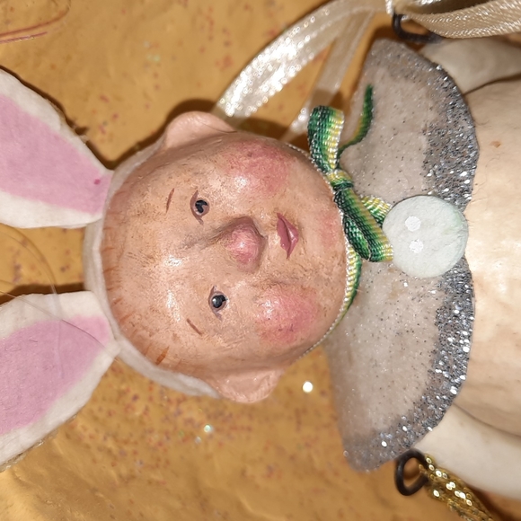 Larkspur Lane Lib Cummings Mead Tweedle Beau Bunny in Egg with Box Silvestri - Picture 6 of 8